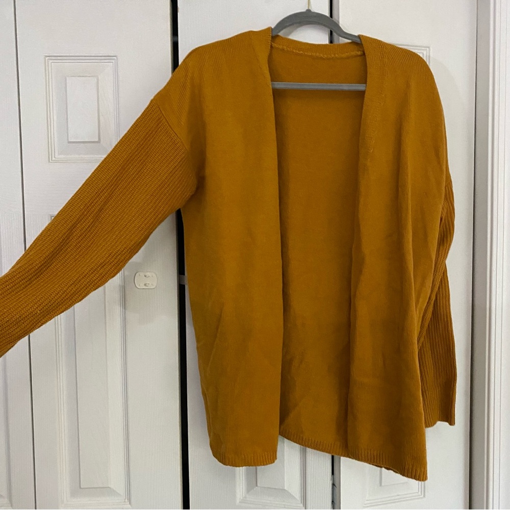 Mustard yellow cardigan